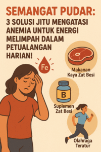 Semangat pudar akibat anemia diatasi dengan energi melimpah dari solusi alami.